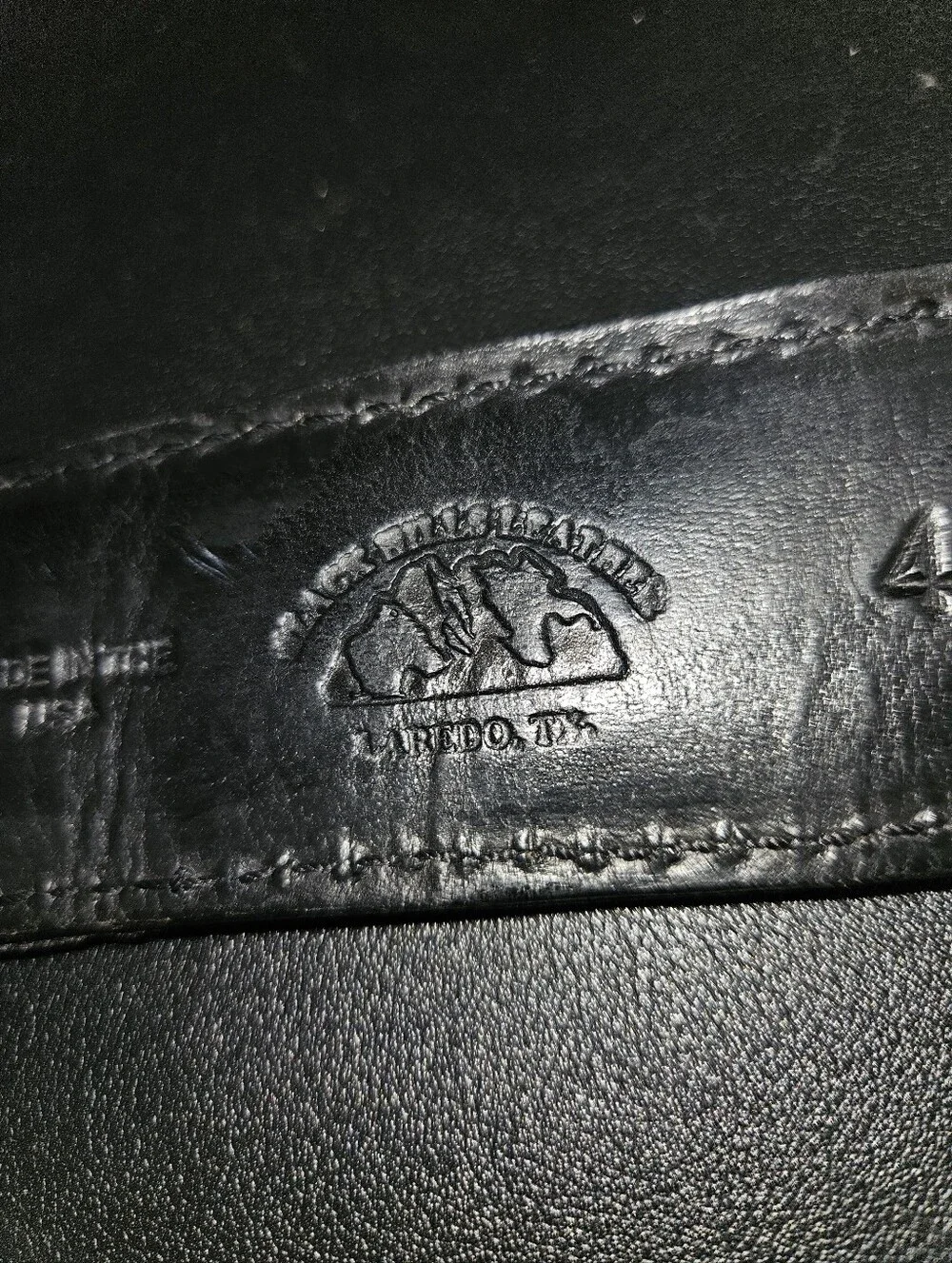 Black Hills Leather Men's Black Exotic Crocodile Skin Leather Belt Size 42X